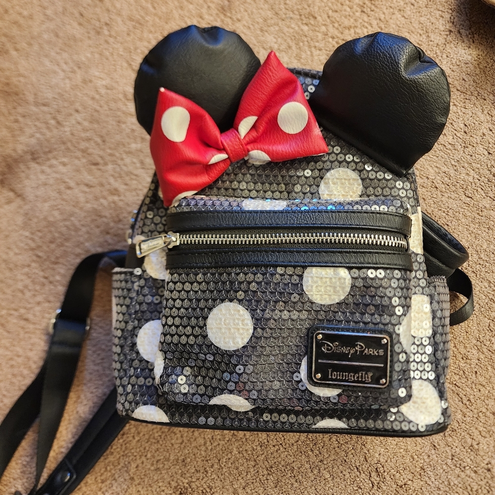Loungefly Disney Parks Minnie Mouse Sequin Backpack